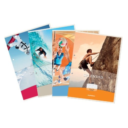 Cursusblok Aurora A4 ruit 5x5mm 2-gaats 200 pagina's 70gr