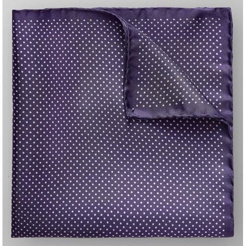 Eton Pochet Polka Dot Silk Midnight Navy / male
