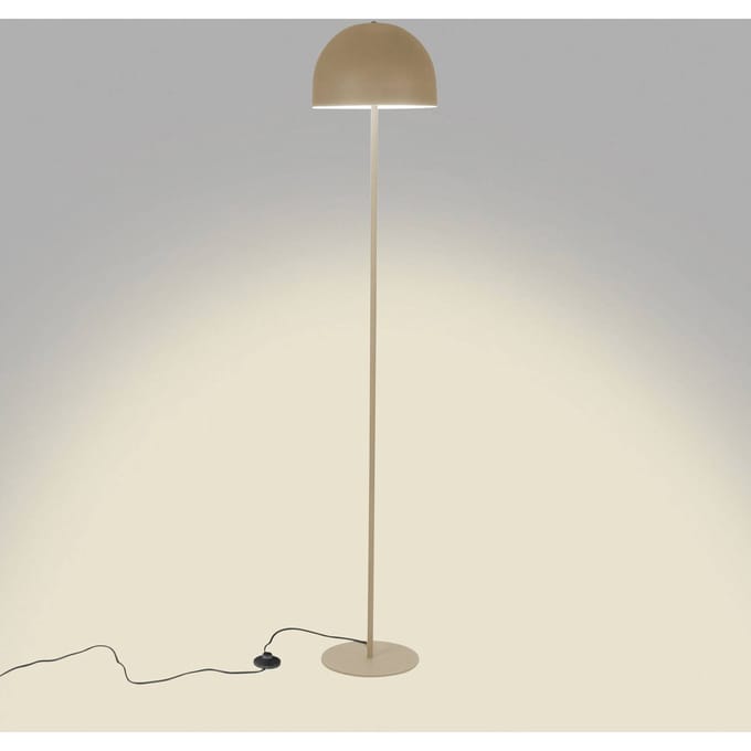 Vloerlamp Forlight Fres, beige, staal, hoogte 160 cm