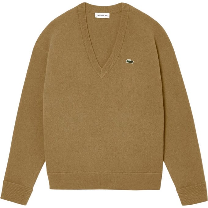 Lacoste Dames/Dames Gekaarde Moss Stitch Relaxed Fit Trui (Bruin)