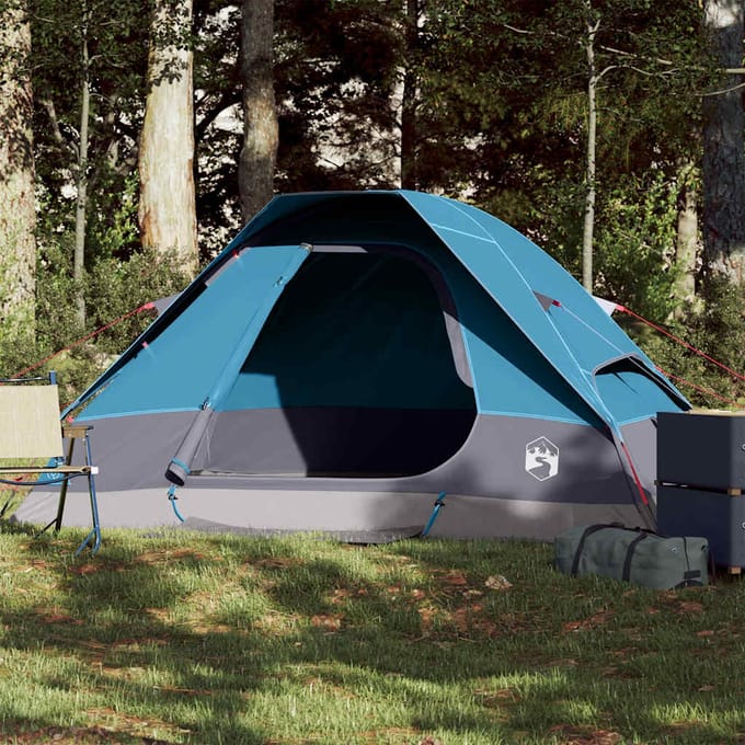 vidaXL - Koepeltent - 2-persoons - waterdicht - blauw