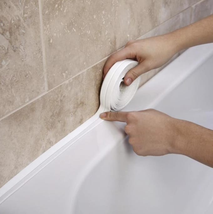 WiseGoods - Badkamer Afdichtingsstrip - Afdichtingskit - Sanitair Kitstrip - Douchedeur - Afdichtband - Waterdicht - Wit