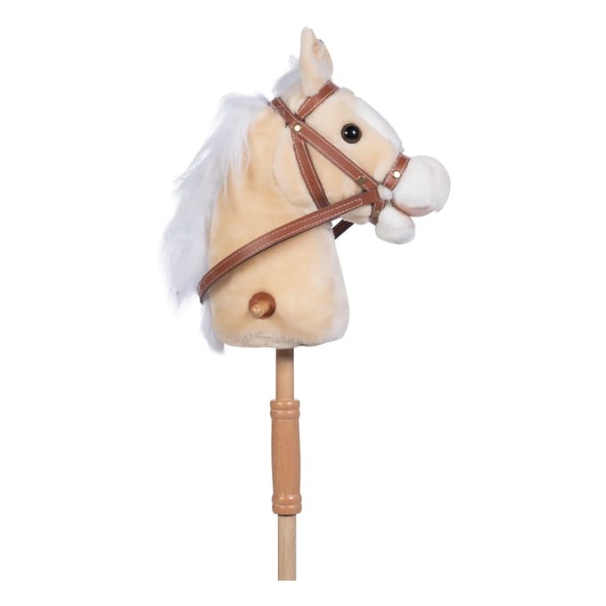 Stokpaard Belle - met geluid - kleur beige