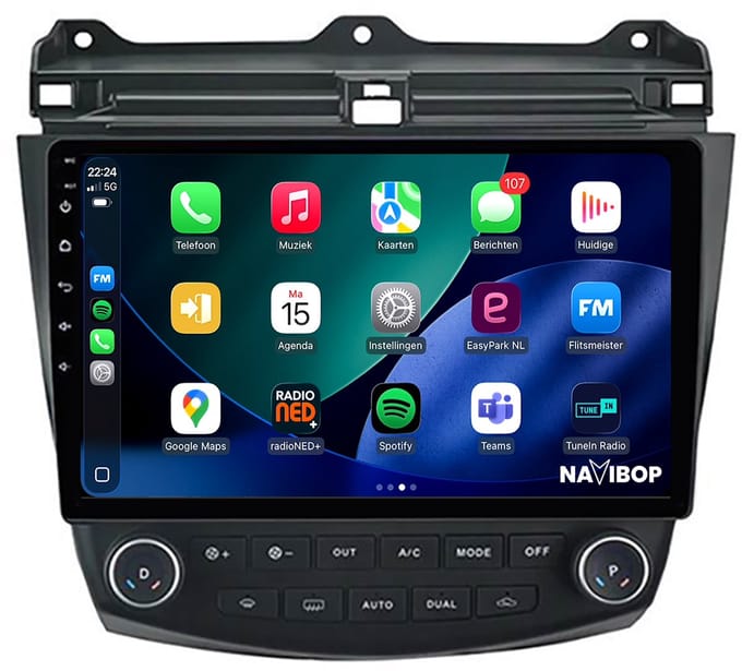 9-Inch Android Autoradio | CarPlay & Android Auto | Geschikt voor Honda Accord 2003-2008