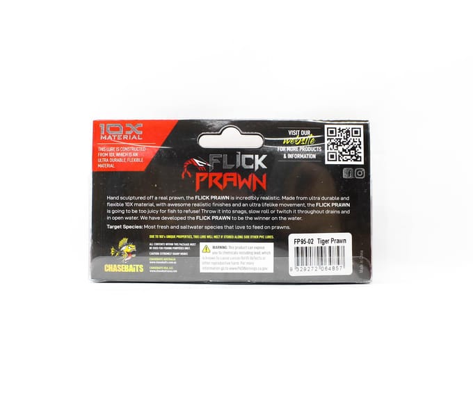 Chasebaits Flick Prawn 95 mm 4 gram zinkend kunstaas 02 (4857)