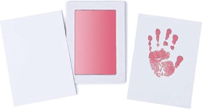 New Age Devi - Voetafdruk en handafdruk inkt voor babys - cadeau voor baby roze - Engelse handleiding