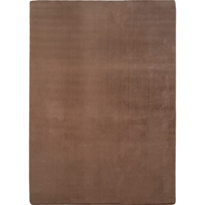 Muratap Joy effen soft vloerkleed – 100% polyester – anti-slip bruin- 120x160 cm