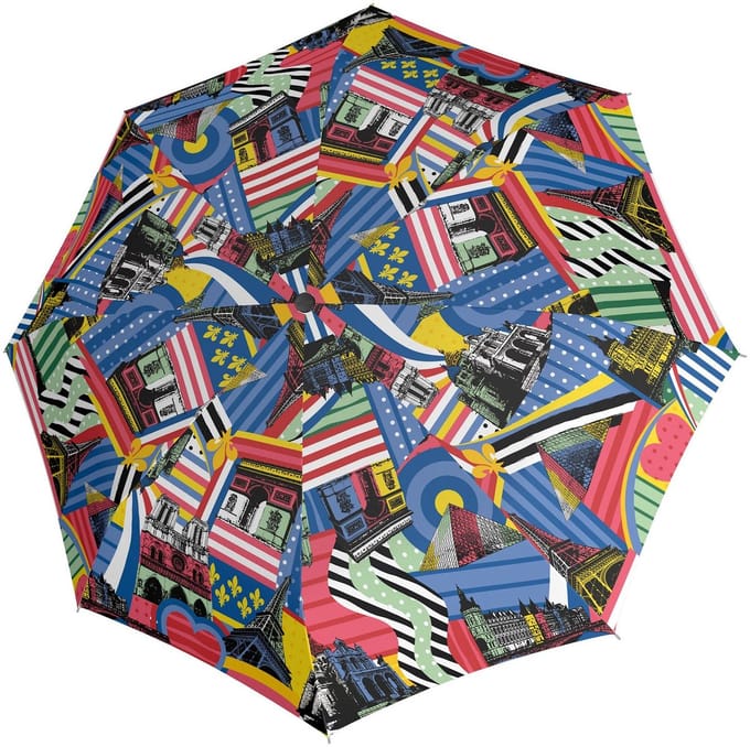Knirps paraplu T.200 Medium Duomatic Paris Pop kleurrijke