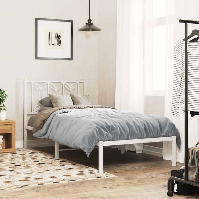 vidaXL Vervangend hoofdbord 75 cm metaal wit