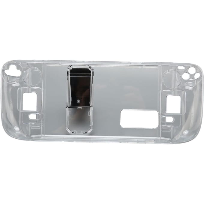 Transparante Case met Kickstand voor Steam Deck Transparant Schokabsorberend Anti-slip Hard PC Beschermend gray