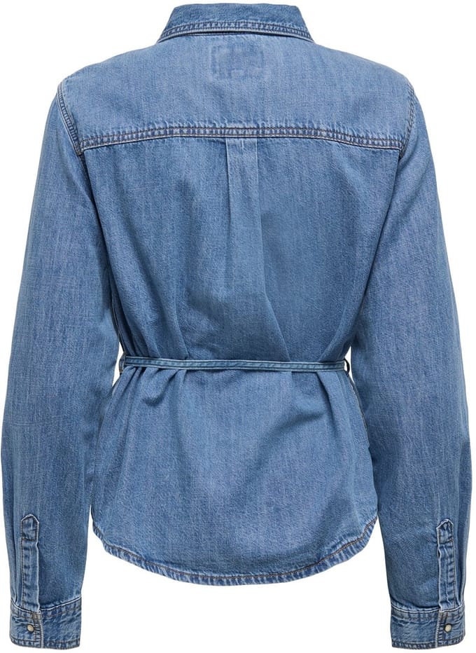ONLY - ONLKOKO SEGVIGNY BELT LS DNM SHIRT AKM - Meisjes - Blouses