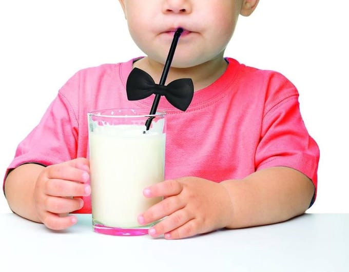Bow Tie Straws rietjes met strikje Zwart