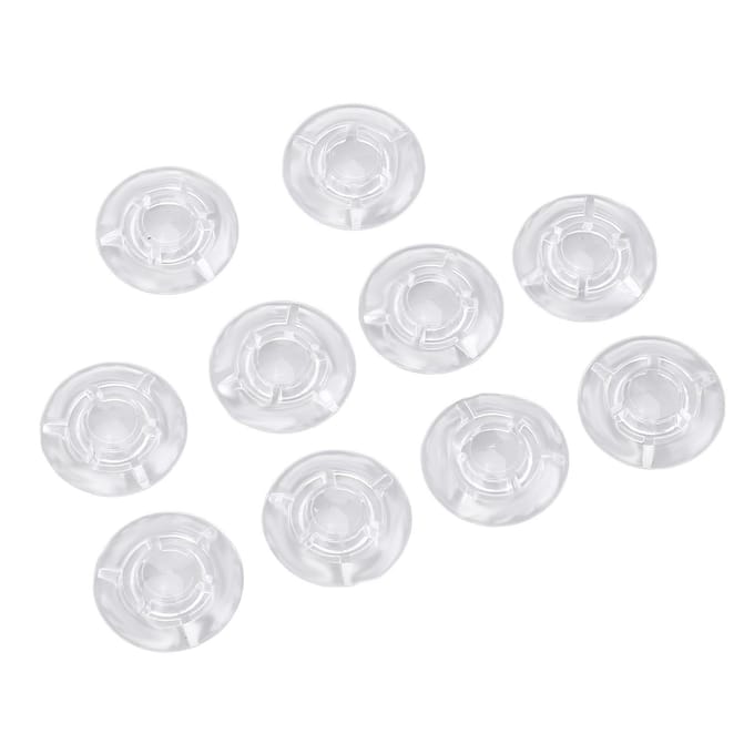 10 Pièces Pédale d'Effet Guitare Footswitch Topper ABS Transparent Pédale Simple Footswitch Topper 10mm white
