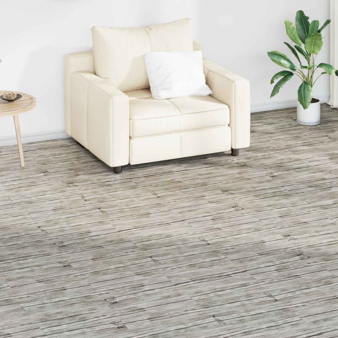 vidaXL - Vloerplanken - Washed - eiken - 2,51 - m² - 18 - st - PVC