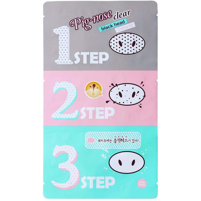 HOLIKA HOLIKA Pig Clear Black Head 3-Stappen Kit 7g/0.24oz   2 Opties  3 stuks/5 stuks gray