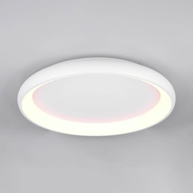 Trio Lighting Plafondlamp Cardona, Ø 75 cm, mat wit, metaal, CCT