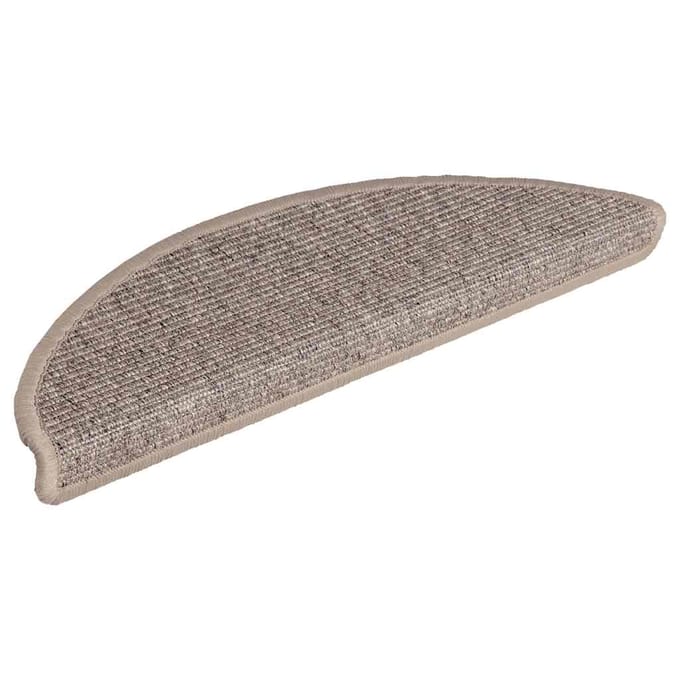 vidaXL - Trapmatten - 15 - st - 56x17x3 - cm - Donkerbeige - Halfrond