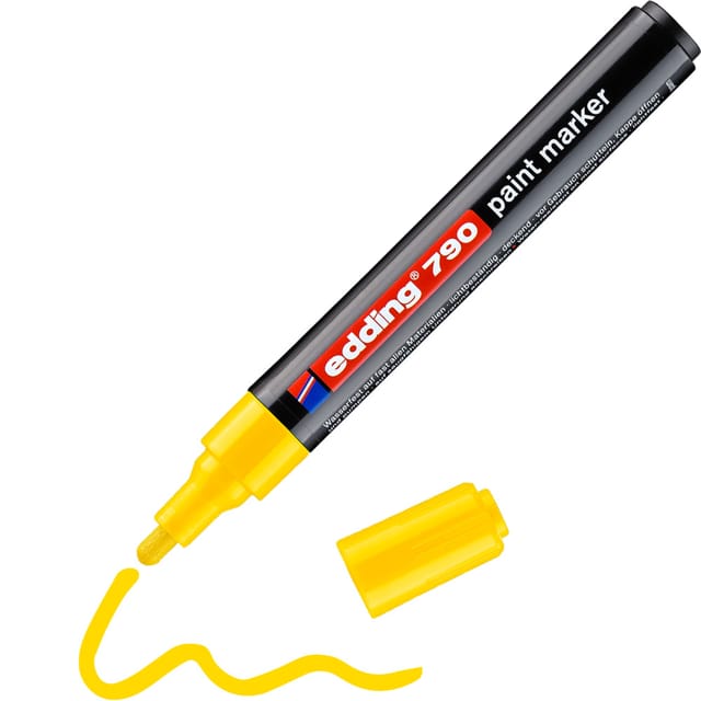 Paintmarker edding 790 op alcoholbasis 2-3mm geel