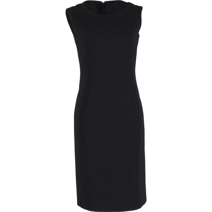 Max Mara mouwloze midi-jurk in zwart polyester