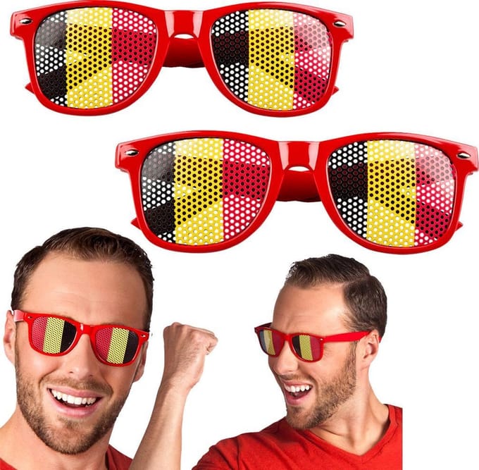 2 Supporters brillen België EK.