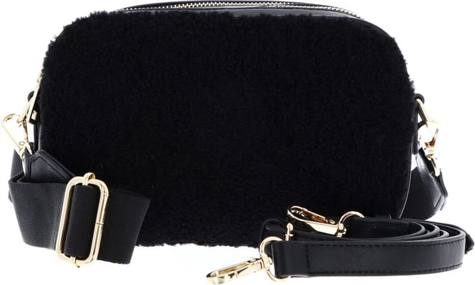 SEIDENFELT MANUFAKTUR Schoudertas Lemvig Camera Bag Black / Gold Zwart