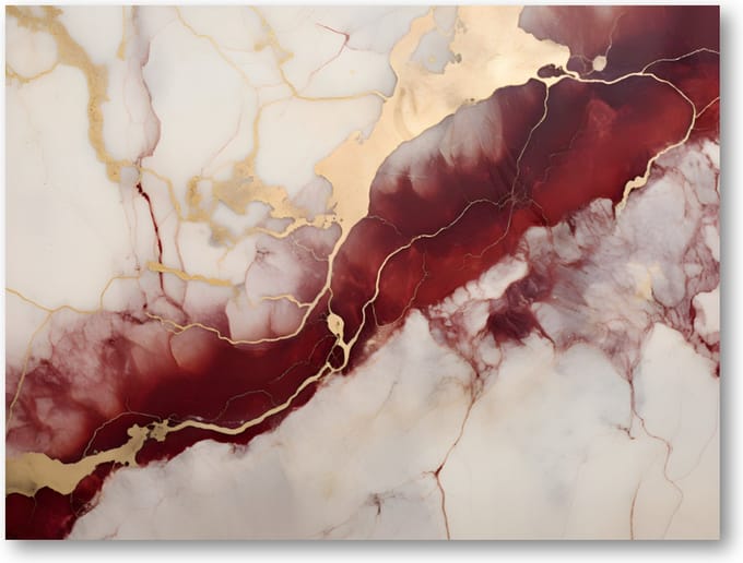 Rose Marble - 40x30 Canvas Liggend - Minimalist