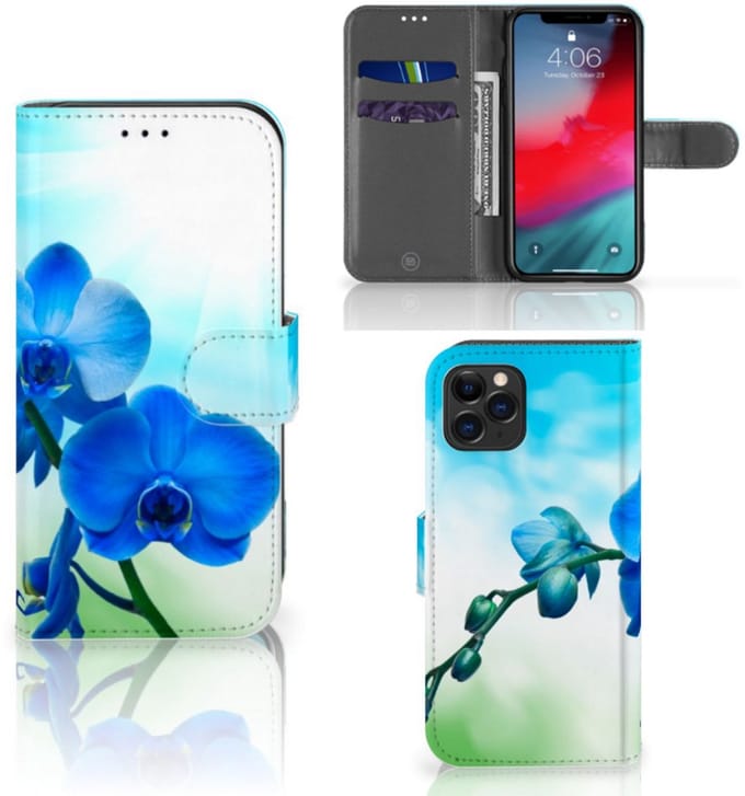 Apple iPhone 11 Pro Hoesje Orchidee Blauw - Cadeau voor je Moeder