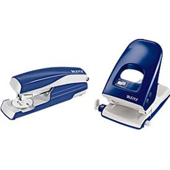 LEITZ® perforator 5138 + nietmachine 5522 SET, blauw