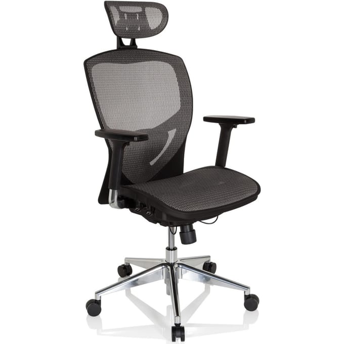 hjh office Venus One - Bureaustoel - Zilvergrijs
