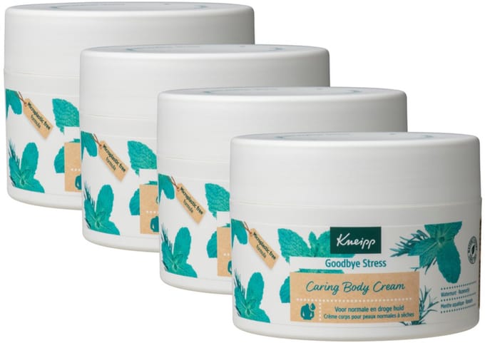 Kneipp Hydrating Body Crème Goodbye Stress - 4 x 200 ml - Voordeelverpakking