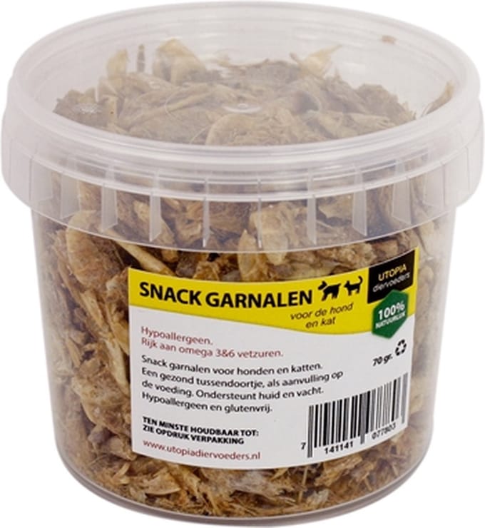 Snackgarnalen Utopia - Hypoallergeen, Natuurlijke Snacks, 70g