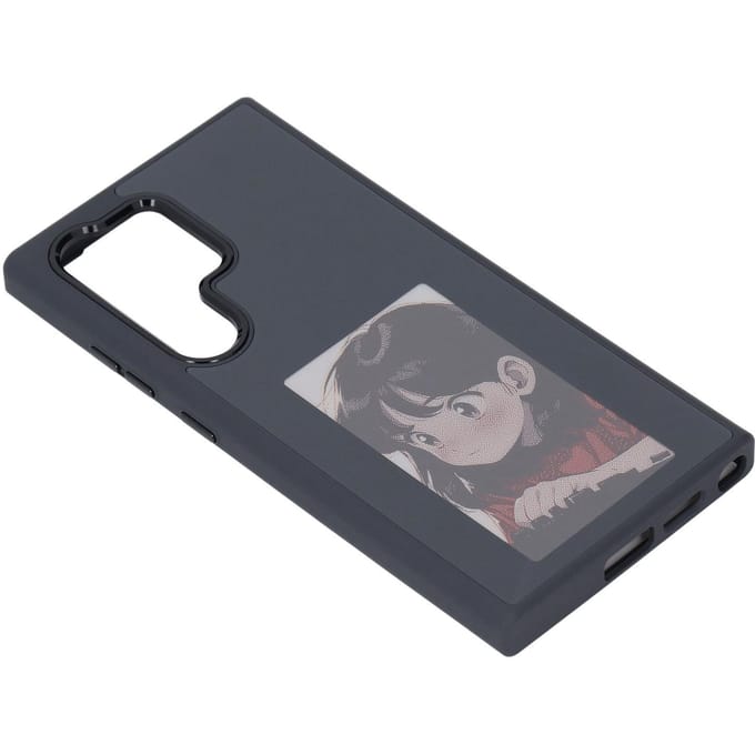 NFC Schermprojectie Telefoonhoes voor S24 Ultra Rood Geel Zwart Wit Kleurendisplay 3.52 Inch gray