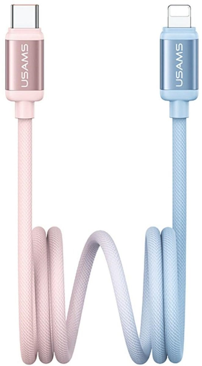 Usams Usb-C Lightning Bicolor Serie Kabel Sj757 Voor Iphone 12 13 14 30W
