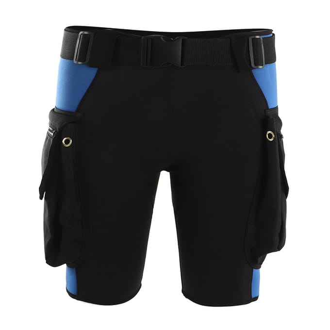 Zwem Short met Zakken Snorkelen Duiken Roestvrij Staal Luchtontluchtingspoort Surfen Duik Korte Broek M gray