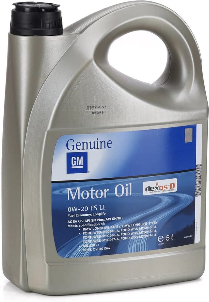 Opel GM Motor Oil FL LL Dexos D 0W20 - 5L