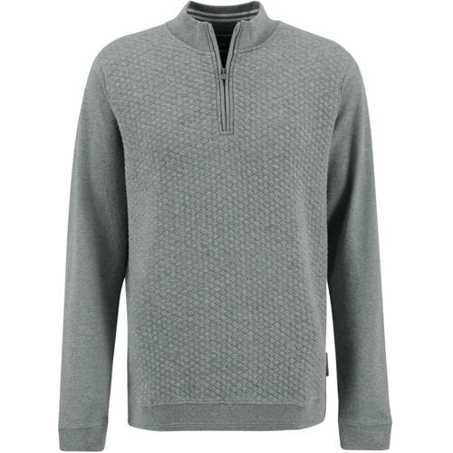 Fynch-Hatton Trui Sweater Troyer Quilted Silver / male