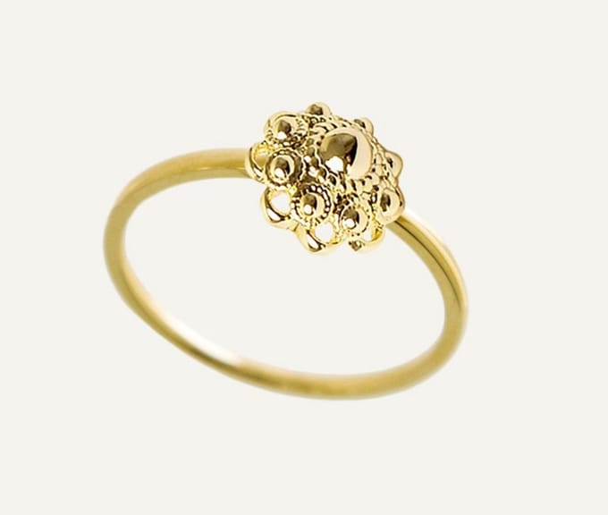 Zeeuwse knop ring goud