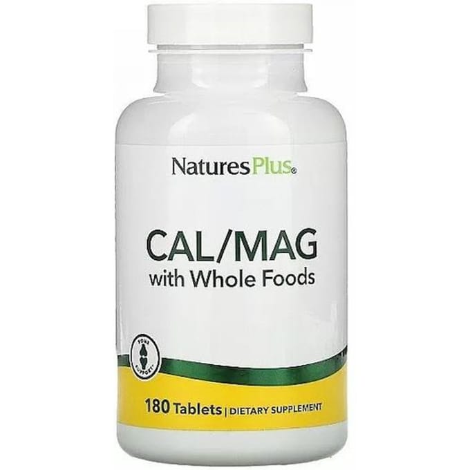 NaturesPlus- Cal/Mag met Volledige Voedingsmiddelen, 180 Tabletten