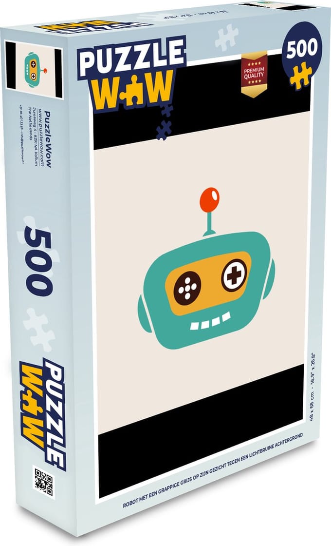 Puzzel Robot - Gezicht - Antenne - Technologie - Jongen - Kind - Legpuzzel - Puzzel 500 stukjes