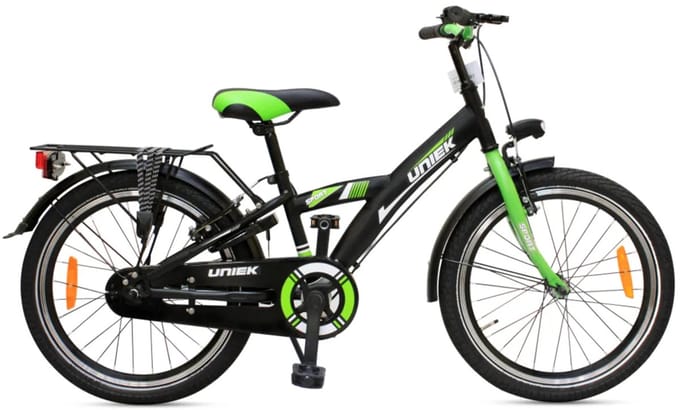 Kinderfiets Uniek 1S 20'' Zwart/Groen