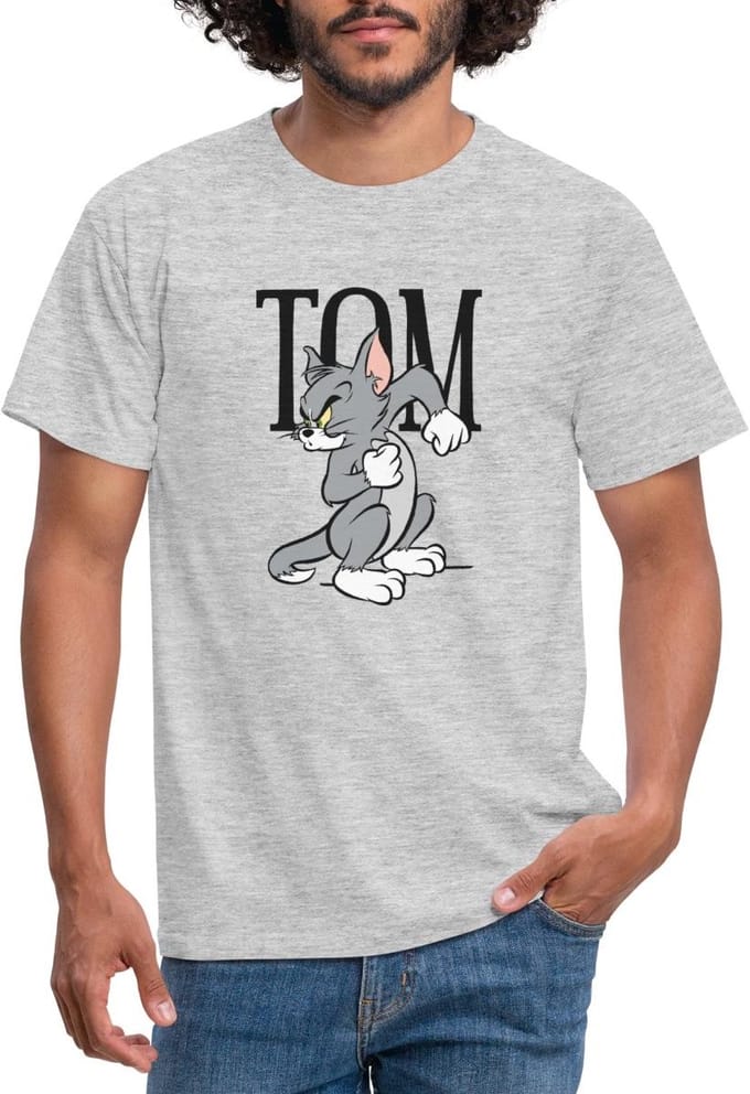 Tom En Jerry Boos Kater T-Shirt Heren