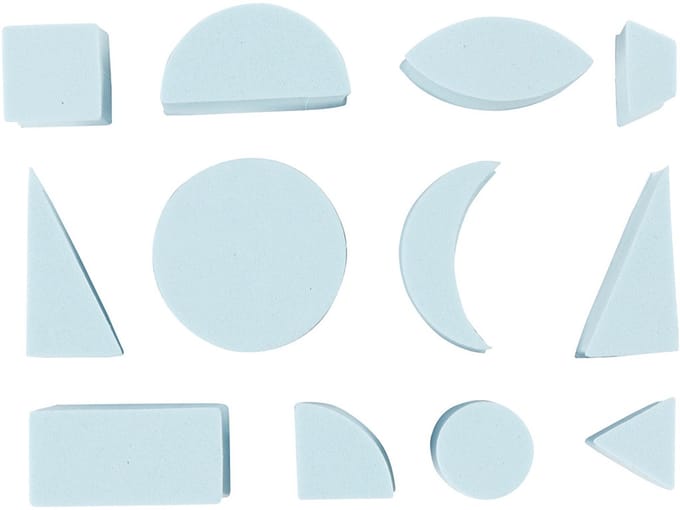 Foam Stempels, H: 25 mm, afm 15-30 mm, 12 stuk/ 1 doos