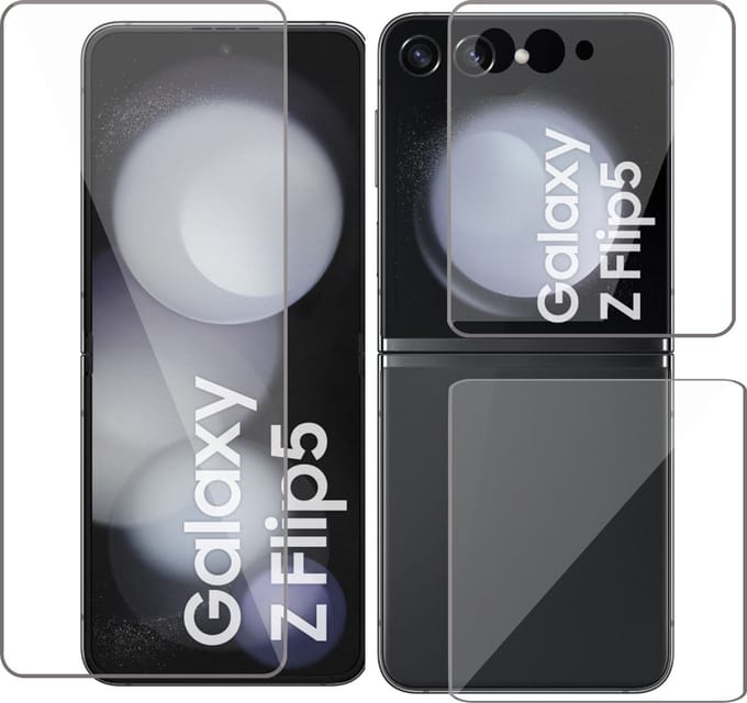 Screenprotector geschikt voor Samsung Galaxy Z Flip 5 - Folie Screen Protector Screenprotector