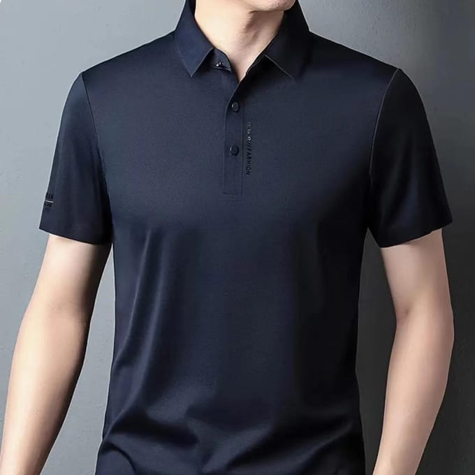 Été Nouveau T-shirt Homme Polo Homme Mode Homme Haut Décontracté Pull 4XL gray