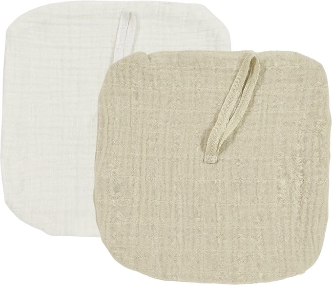 Meyco Baby Uni speendoek - 2-pack - pre-washed hydrofiel - naturel/soft sand