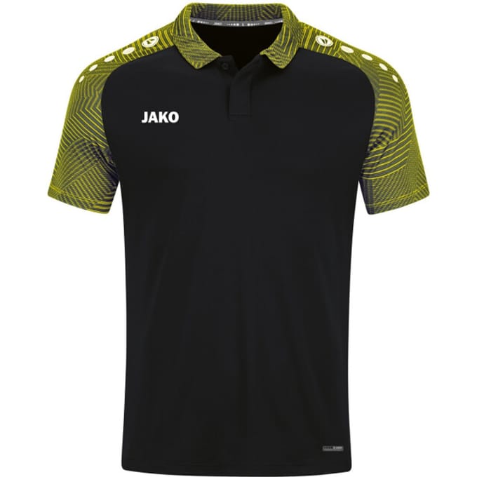 Jako Performance Polo Dames - Zachtgeel / Zwart | Maat: 40