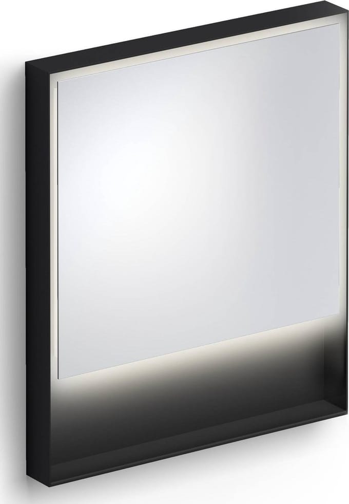 Clou Look at Me spiegel, 70cm, LED-verlichting, IP44, mat zwart