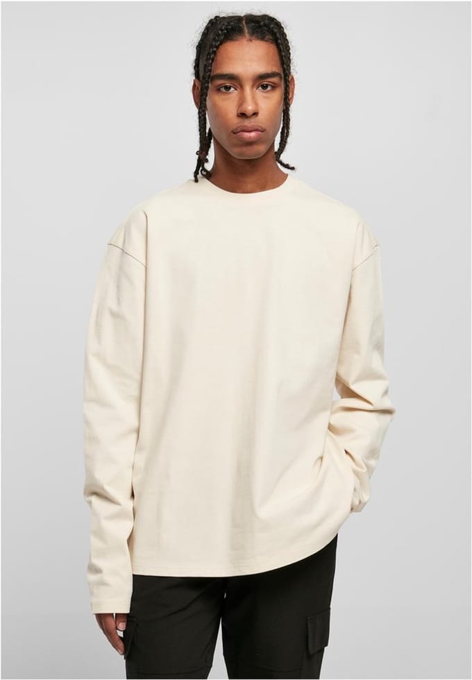 Urban Classics - Ultra Heavy Oversized Longsleeve shirt - L - Ivoorkleurig