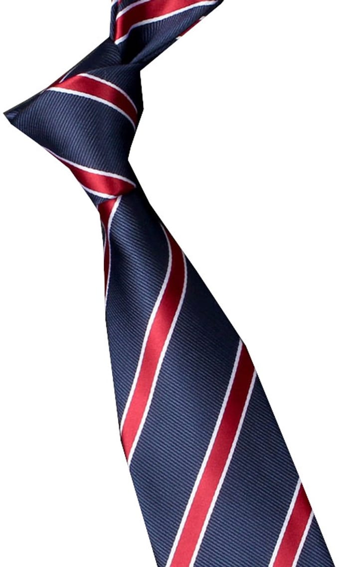 Stropdas – Tie – Stropdas Heren – Gestreept – Blauw / Rood