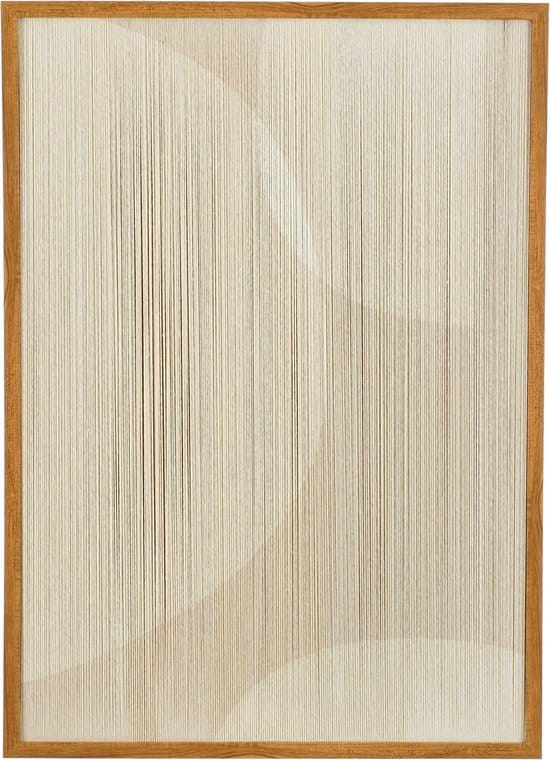 Mica Decorations Muurdecoratie Cirkel - L50 x B60 x H3 cm - Beige